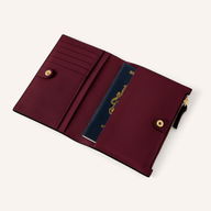 Leather Passport Holder (Plum)