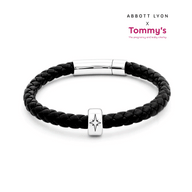 Tommy's Charity Genuine Leather Charm Bracelet (Black)