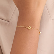 Made Mine Script Letter Bracelet & Styling Set (Gold)