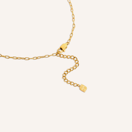 Mini Paperclip Chain Necklace (Gold)