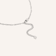 Mini Paperclip Chain Necklace (Silver)