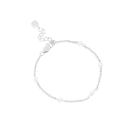 Pearlescent Stationed Bracelet (Silver)
