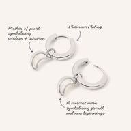 Lunar Hoop Earrings (Silver)