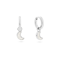 Lunar Hoop Earrings (Silver)