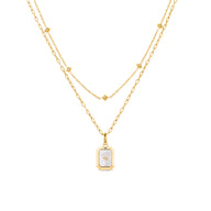 Celestial Skies Guiding Star Necklace Layered (Gold)