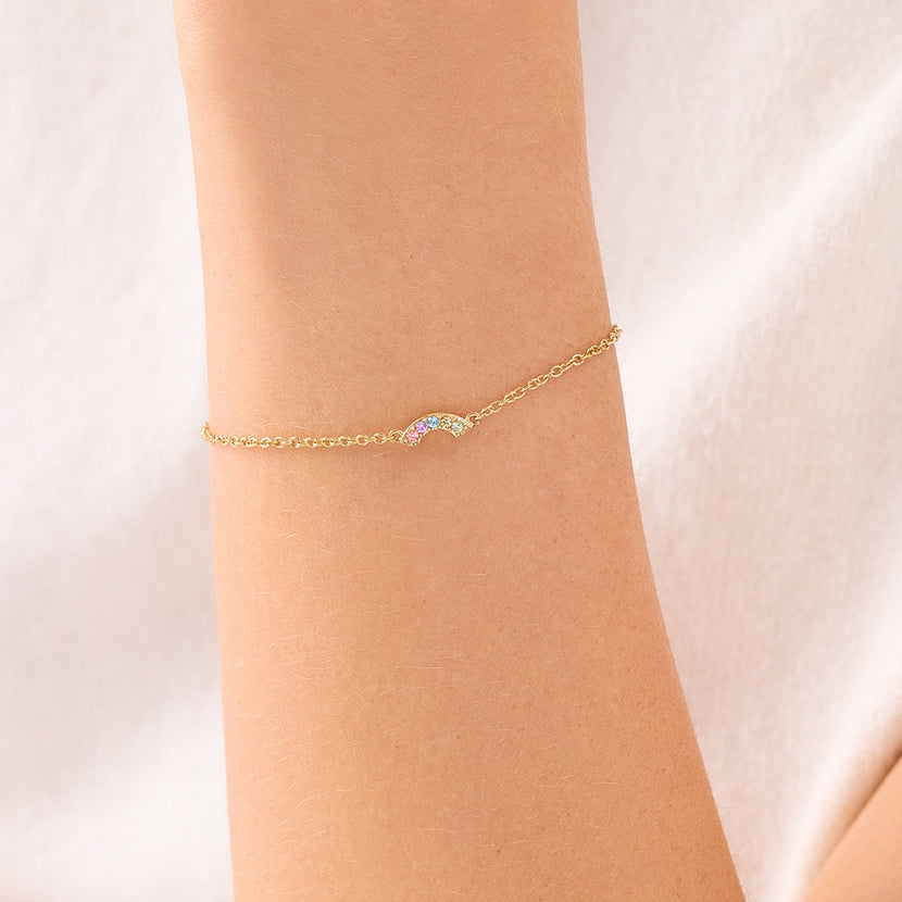 Tommy's Charity Rainbow Bracelet (Gold)