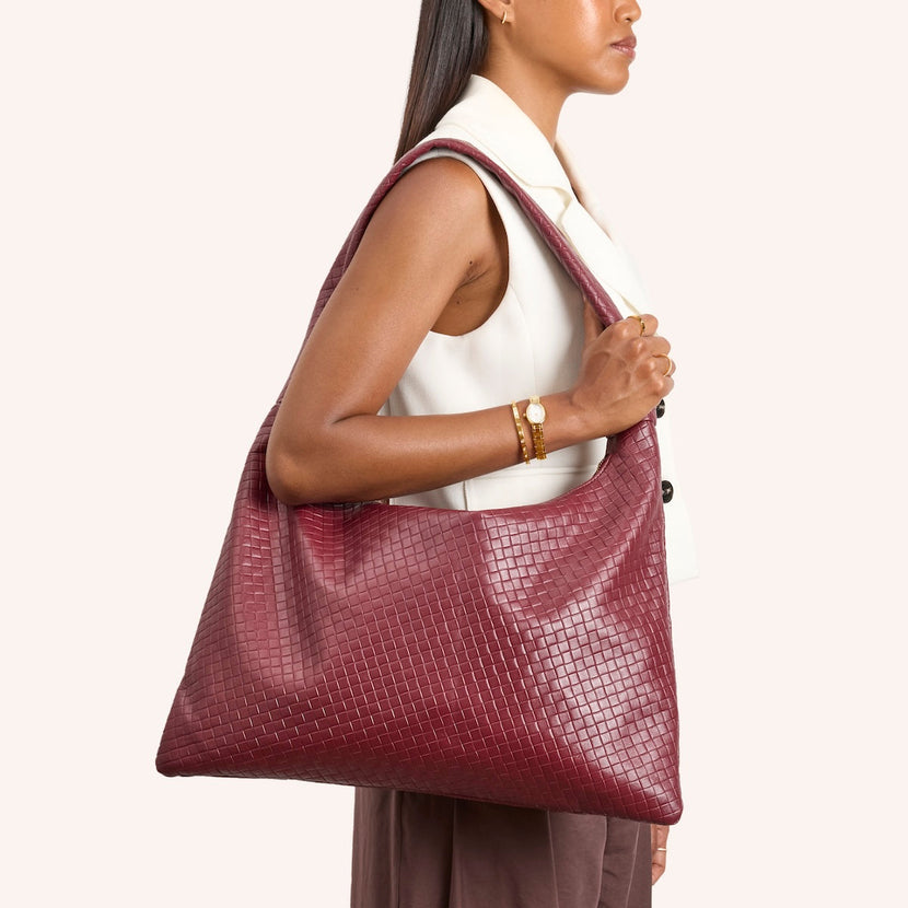 Milan Leather Bag (Burgundy)