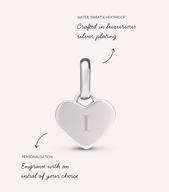 Green Quartz Heart Pendant (Silver)