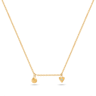 Written In The Sand Mini Charm Necklace (Gold)