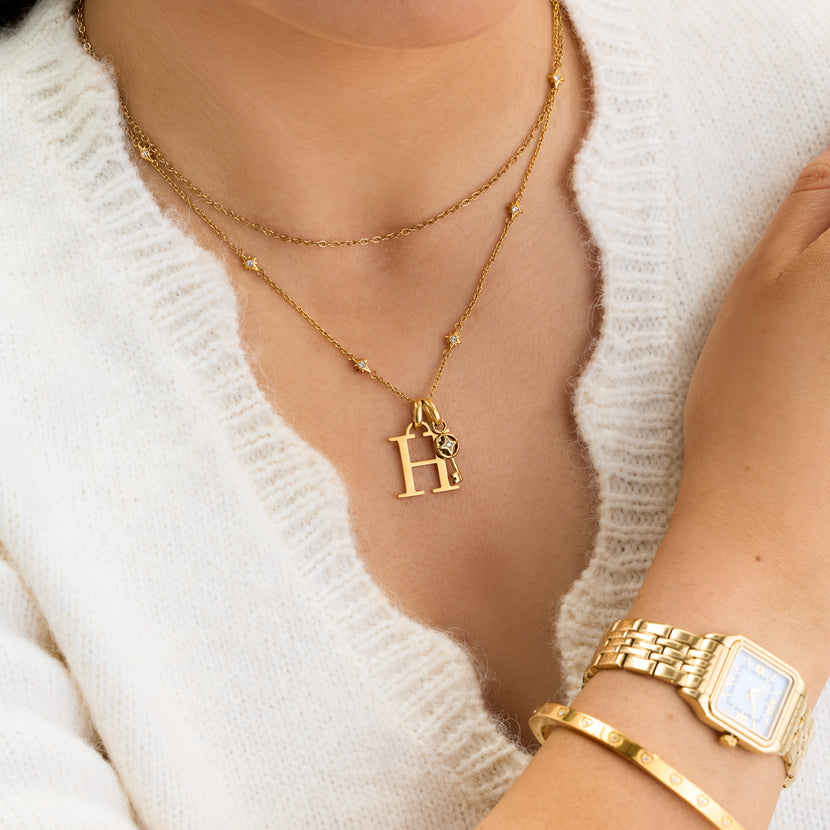 Written in the Stars Initial Necklace (Gold)