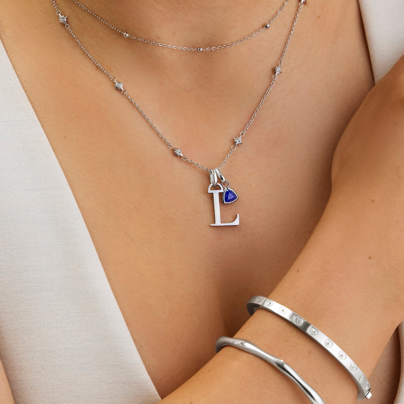 Written in the Stars Initial Necklace (Silver)