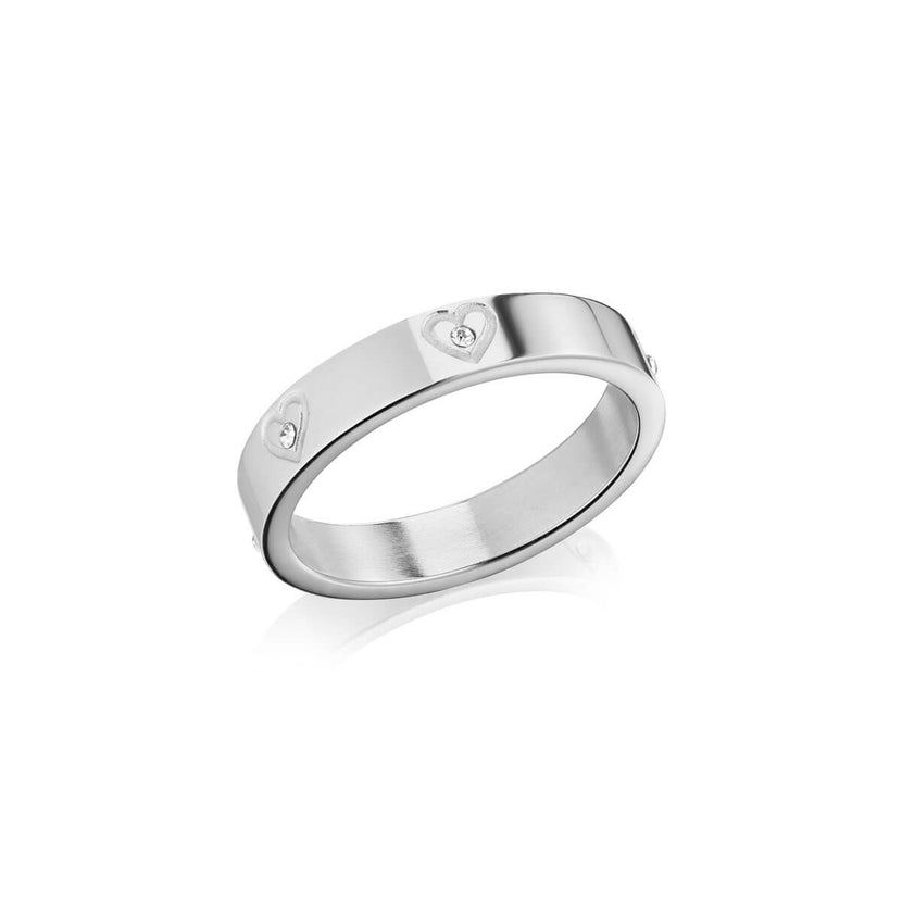 Crystal Heart Ring (Silver)