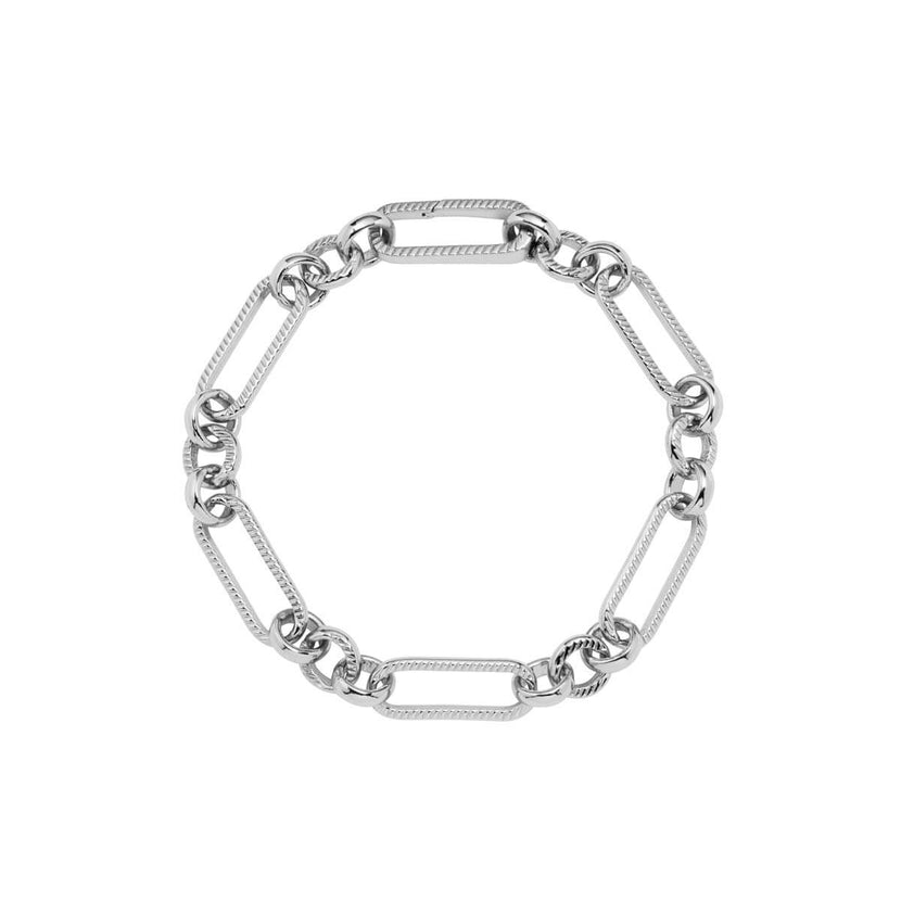 Figaro Chain Bracelet (Silver)