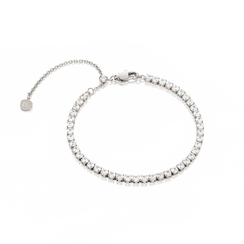 Mini Tennis Chain Bracelet (Silver)