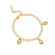 Custom Multi Love Locks Bracelet (Gold)