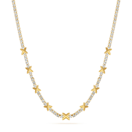 Crystal Fixed Charm Necklace (Gold)