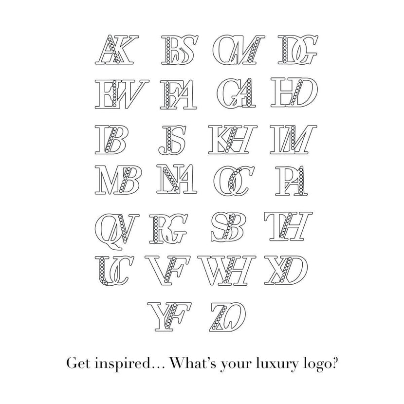 Double Initial Crystal Necklace (Silver)