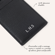 Men's Leather Luggage Tag (Black)