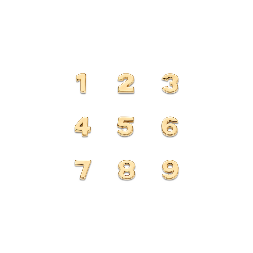 Made Mine Charms - Number Charms (Gold)