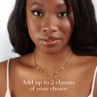 Custom Enamel Name Necklace (Gold)