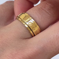 Custom Stamped Name Fidget Ring (Silver)