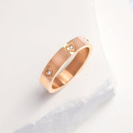 Crystal Heart Ring (Rose Gold)
