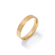 Custom Stamped Name Ring (Gold)