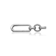 1.5-Inch Figaro Chain Extender (Silver)