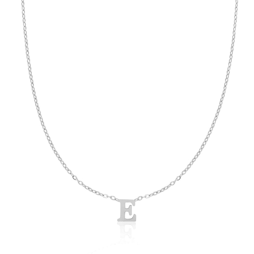 Mini Initial Necklace (Silver)