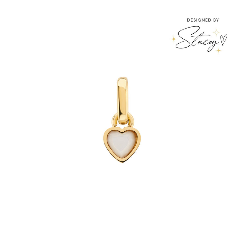 Stacey's Stories Mini Heart Birthstone Charm (Gold)