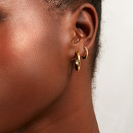 Sterling Silver Classic Hoop Earrings (Gold)
