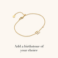 Mini Double Initial Bracelet (Gold)