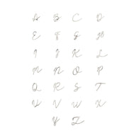 Stacey's Stories Script Initial Pendant (Silver)