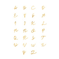 Stacey's Stories Script Initial Pendant (Gold)