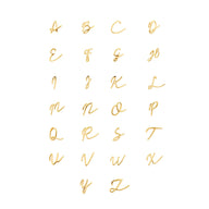 Stacey's Stories Script Initial Pendant (Gold)