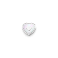 Pearl Heart Charms (Silver) - Heart