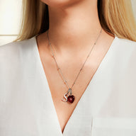 Personalised Initial & Birthstone Necklace (Silver)