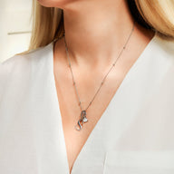 Droplet Birthstone Pendant (Silver)