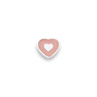 Rose Quartz Heart Charms (Silver) - Heart