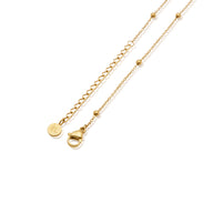 Bubble Initial Sphere Necklace (Gold)
