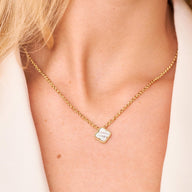 Pearl Clover Fixed Necklace (Gold)