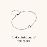 Mini Double Initial Bracelet (Silver)