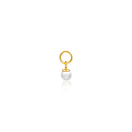 Stacey's Stories Pearl Huggie Charm (Gold)