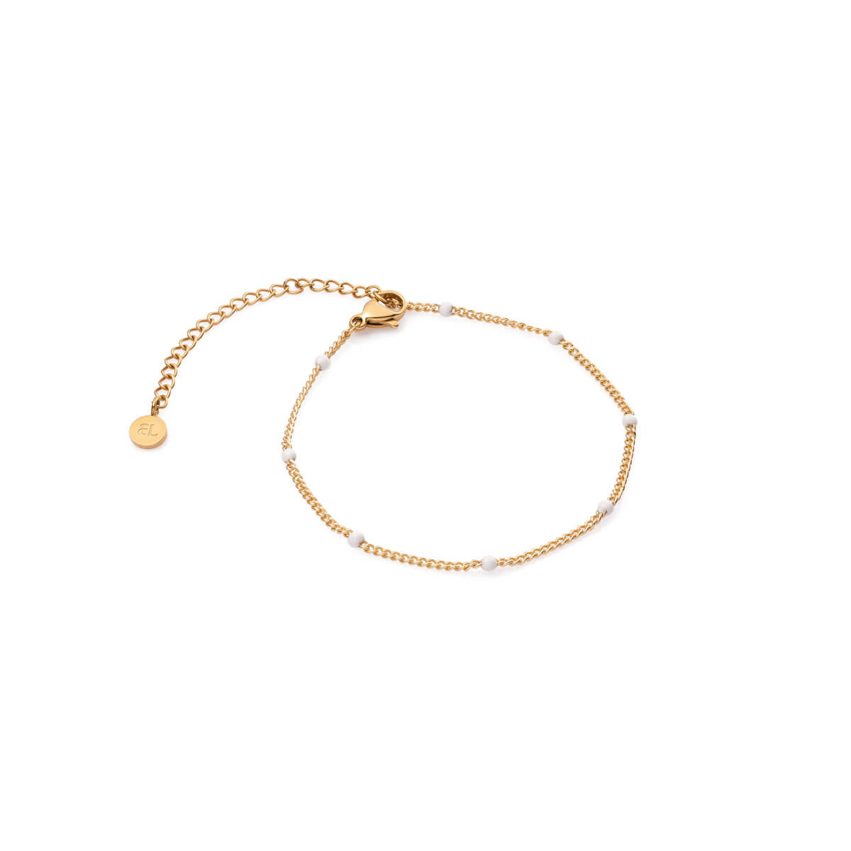 Colourful Sphere Chain Bracelet (Gold)