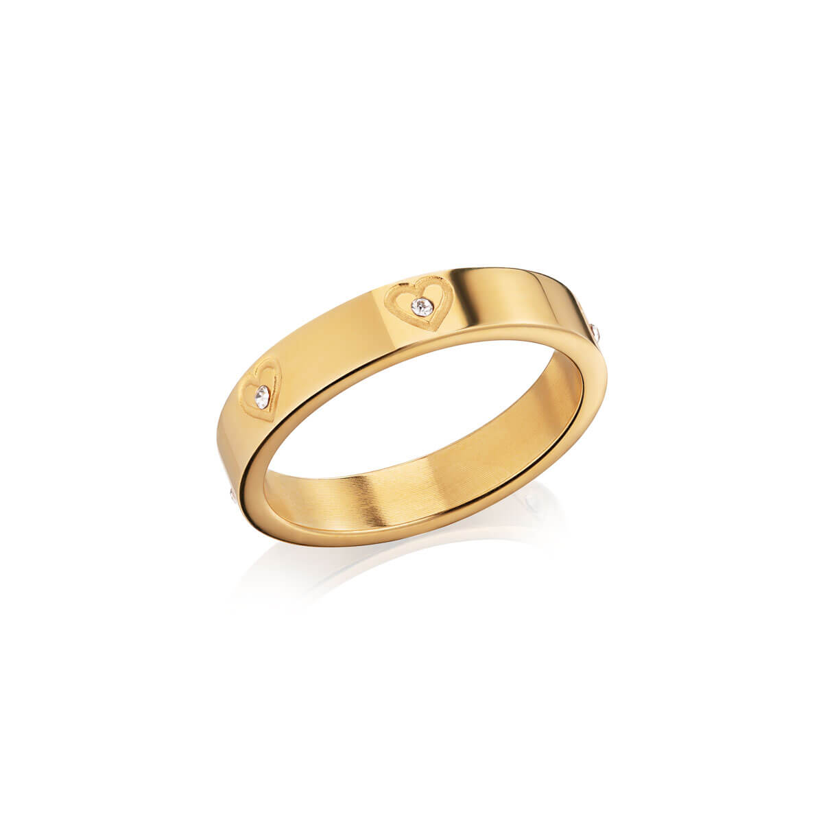 Crystal Heart Ring (Gold) - Main Image