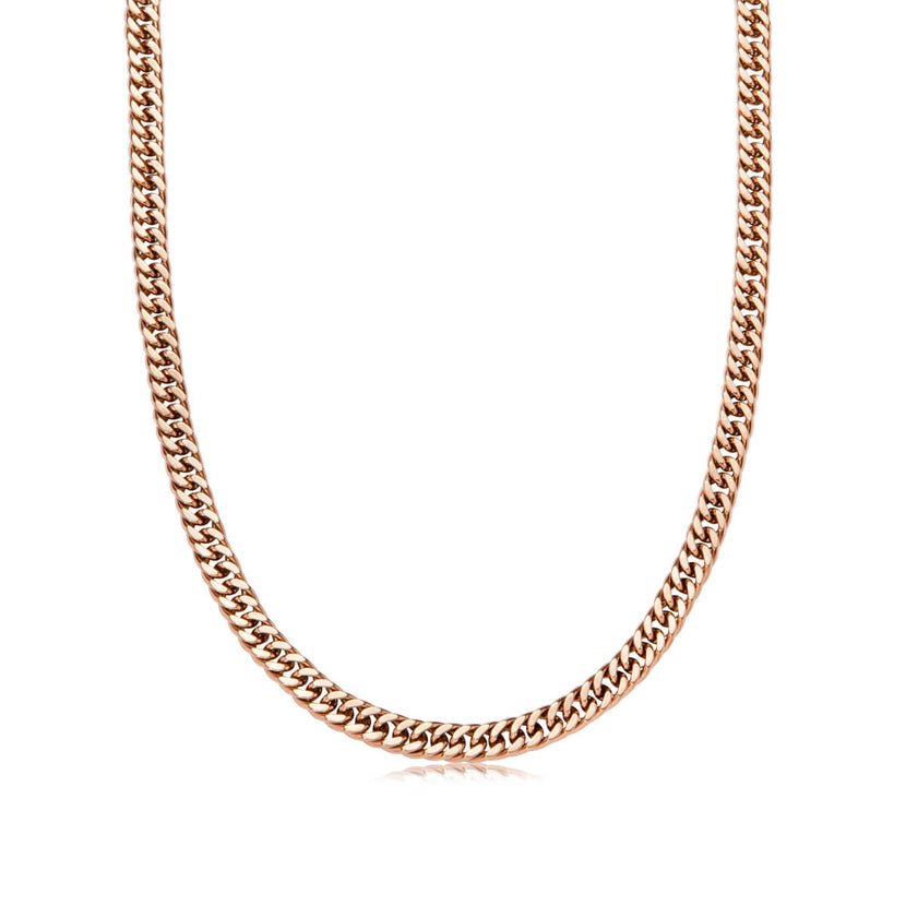 Curb Chain Necklace 16 in (Rose Gold)