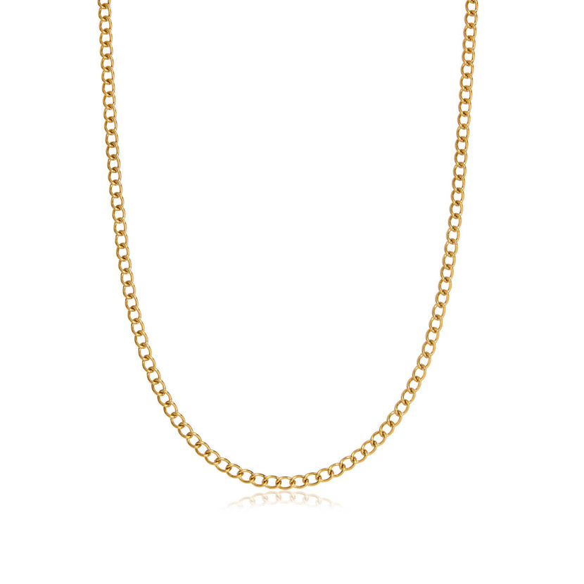 Curb Chain Necklace 20 in (Brass)