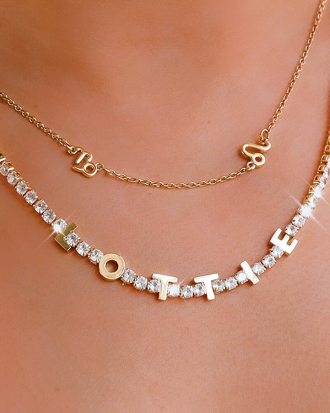 Custom Tennis Name Set (Gold)