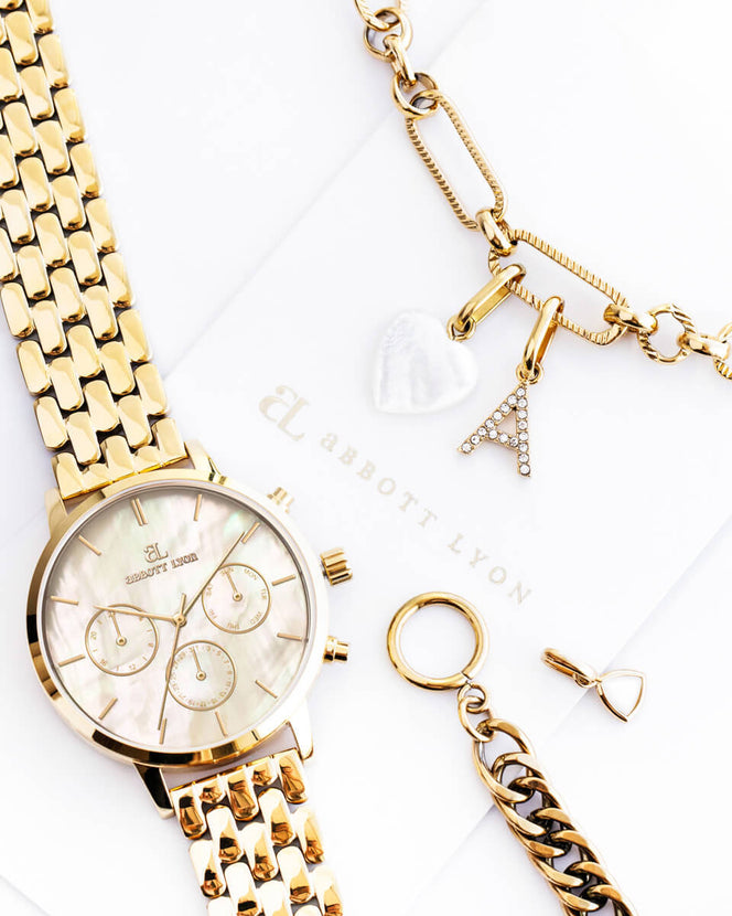 Pearl Link Nueva 40 Watch - Gold