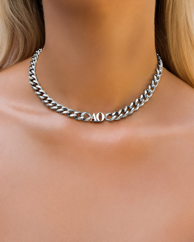 Initial Curb Set (Silver)